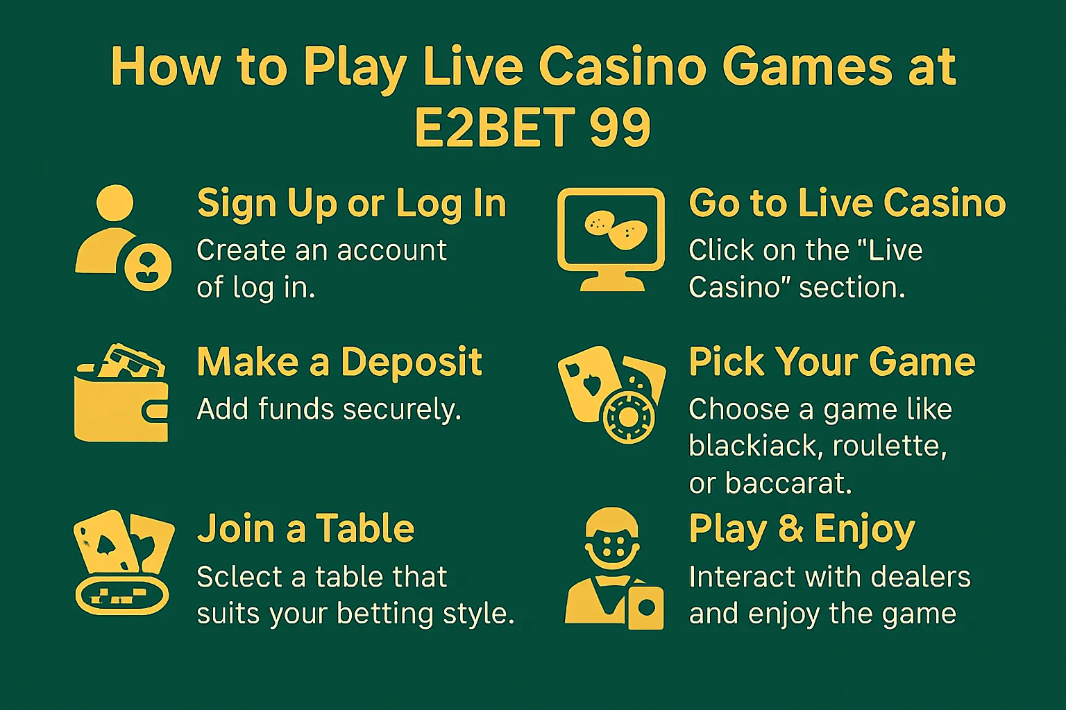 Live Casino Games at E2BET
